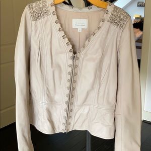 Hinge leather jacket